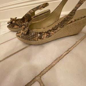 Neutral python espadrille